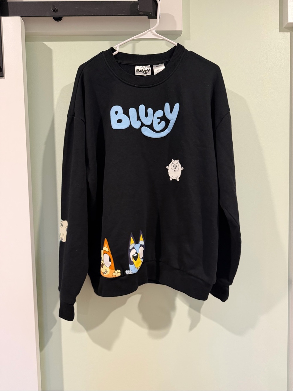 Bluey Black Graphic Crewneck Sweatshirt